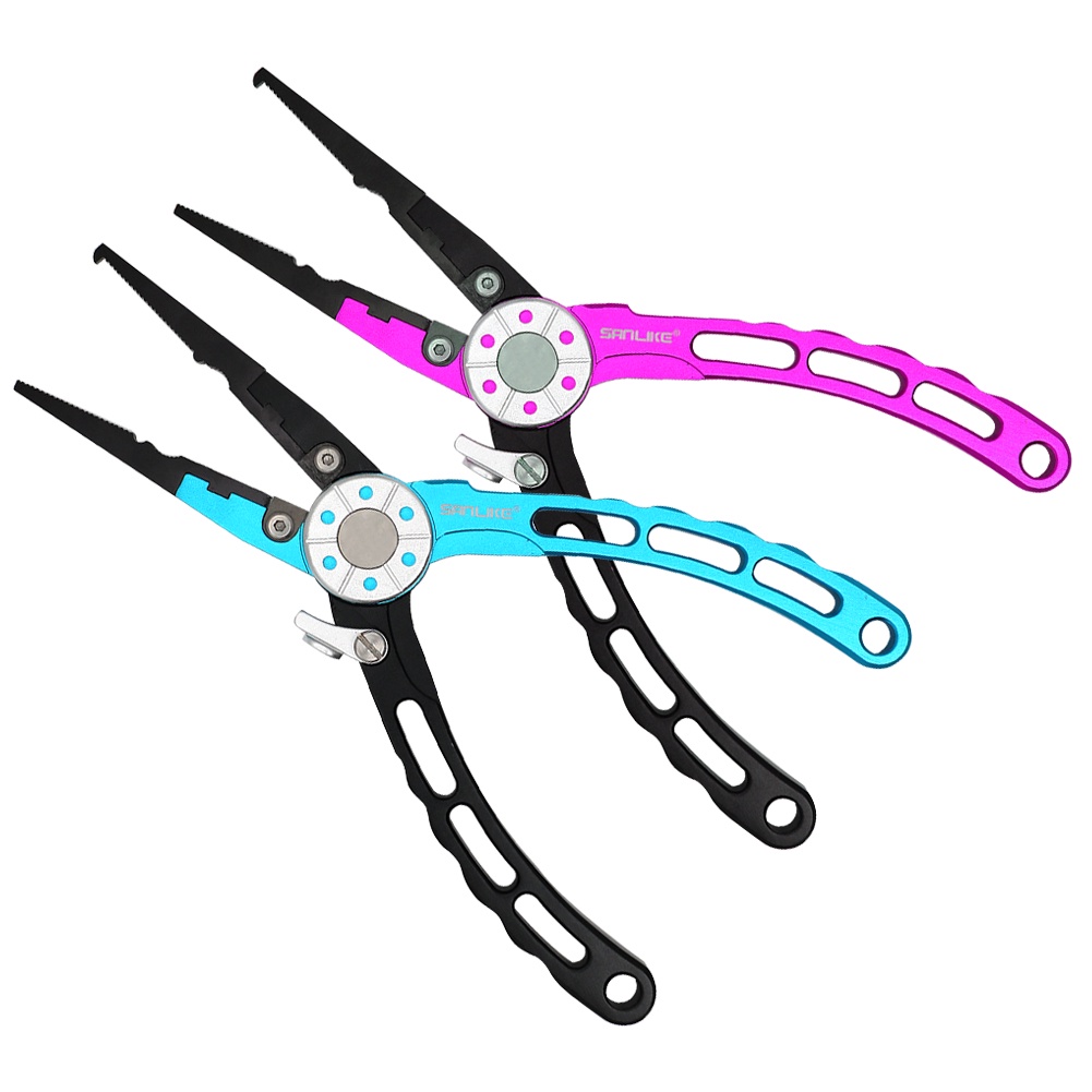 Sanlike ตกปลา Plier ใบมีดเหล็กไทเทเนียมการบินอลูมิเนียม Lure Pincer Hook Remover พร้อมเชือกเส้นเล็กสําหรับการตกปลาน้ําเค็ม ราคา ถูกที่สุด ดีลบีเคเค แกลเลอรีภาพที่ 9