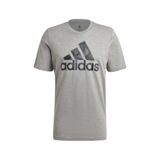 adidas เสื้อยืดลายพราง Essentials ผู้ชาย สีเทา GK9637