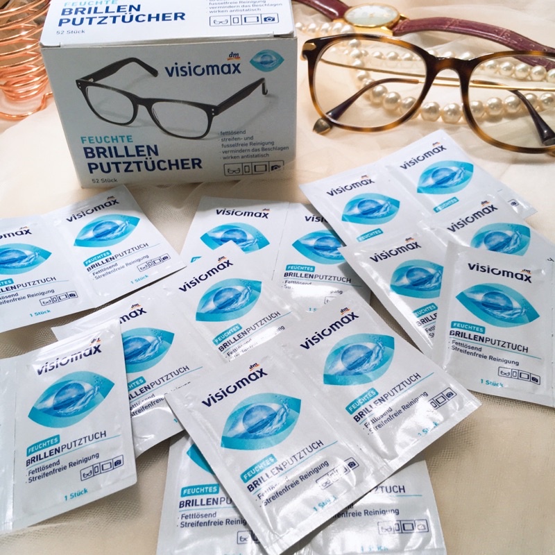 ผ้าเช็ดแว่น เลนส์ ไอแพด นำเข้าเยอรมัน visiomax จากdm 52แผ่น ฉลากใหม่ ❗️