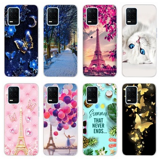 เคสโทรศัพท์มือถือ ซิลิโคนนุ่ม TPU ใส ลายผีเสื้อ แมวน่ารัก สําหรับ Realme 8 5G RMX3241 Realme8 5G 2021