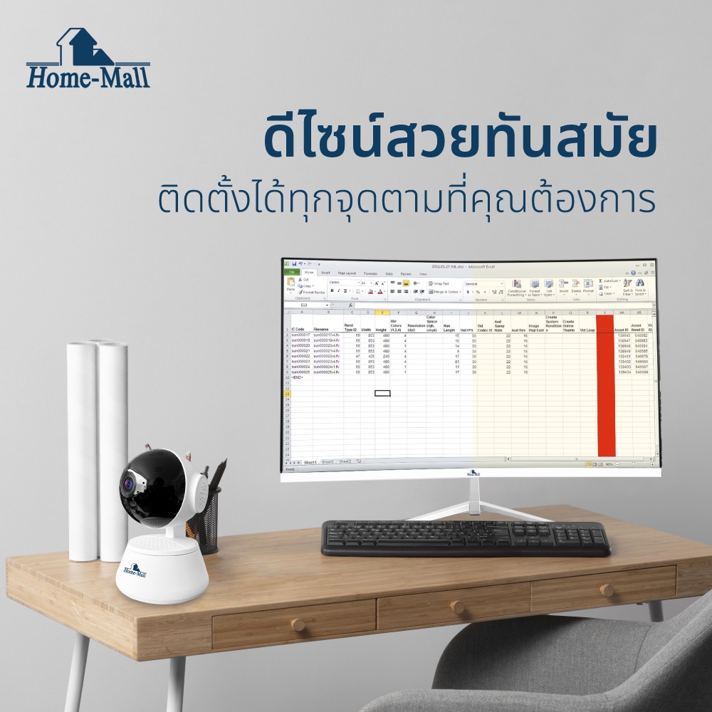 HOME-MALL กล้อง​วงจรปิด​ไร้สาย​ Q6 V380 HD1080P​ Wireless IP Camera 2ล้านพิกเซล 128gb TF Card