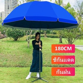 ร่มชายหาดขนาดใหญ่ ร่มสนาม ร่มแม่ค้า ร่มขายของ ร่มใหญ่ ขนาด 1.8 เมตร Beach Umbrella ร่มคันใหญ่ กันแสงแดดยูวีได้ a