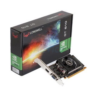 VGA LONGWELL GEFORCE GT 610 - 2GB DDR3 REV.2.0 การ์ดจอ ประกัน 3Y