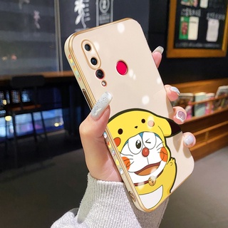 สําหรับ Huawei Nova 4 เคส ขอบนิ่ม สี่เหลี่ยม ดีไซน์ใหม่ เคสโทรศัพท์ ลายการ์ตูนปิกาจูน่ารัก ฝาหลังกล้อง กันกระแทก เคสนิ่ม