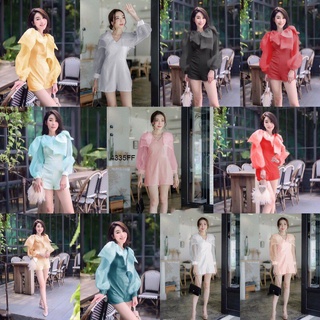 CL4335 (FF) จั้มสูทขาสั้นแขนพอง *ระบุสีในช่องหมายเหตุ