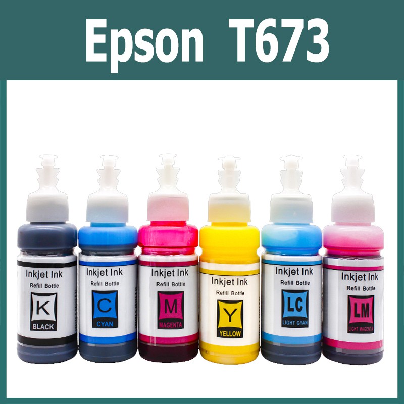 Epson T673 เติมหมึกสำหรับ  L800,L805,L810,L850,L1800（70ml หมึกเติม） # หมึกเติมepson  # หมึกเติมคุณภาพ # น้ำหมึกเติม