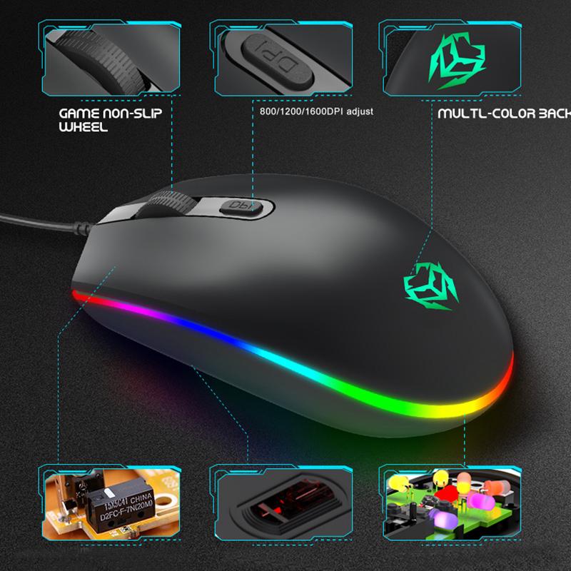 m 615 rgb backlight เมาส์เกมมิ่ง 1600 dpi 4 ปุ่ม