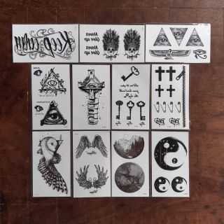 Tattoo Sticker 100 ลาย Set E