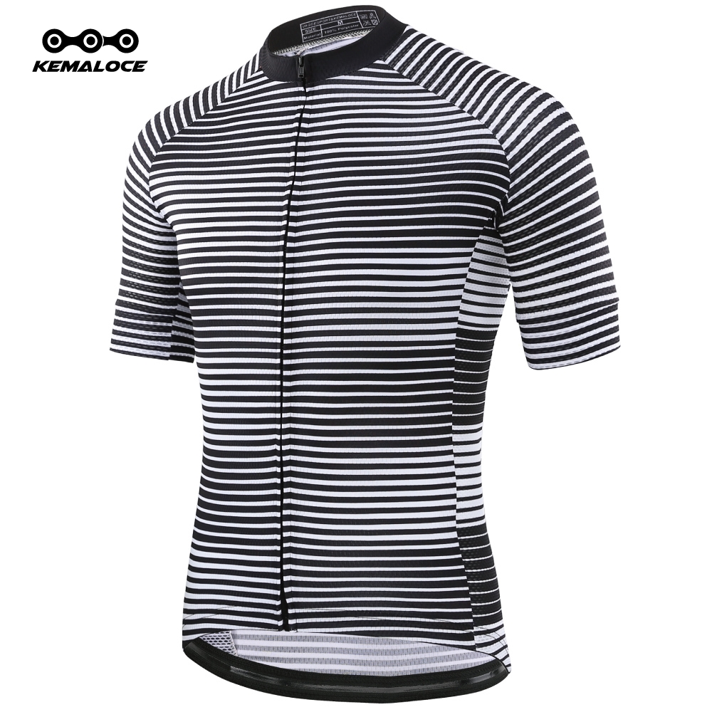 KEMALOCE ประเทศไทยสไตล์เสื้อจักรยาน สีขาว Coolmax การแข่งขันบนถนนระบายอากาศเสื้อปั่นจักรยาน