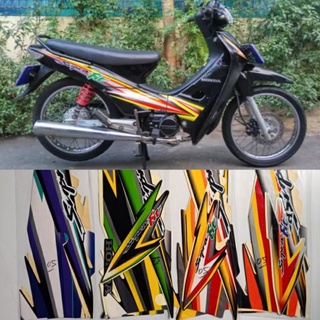 สติกเกอร์ลายทาง ori Honda supra fit Old Full set 2004-2005