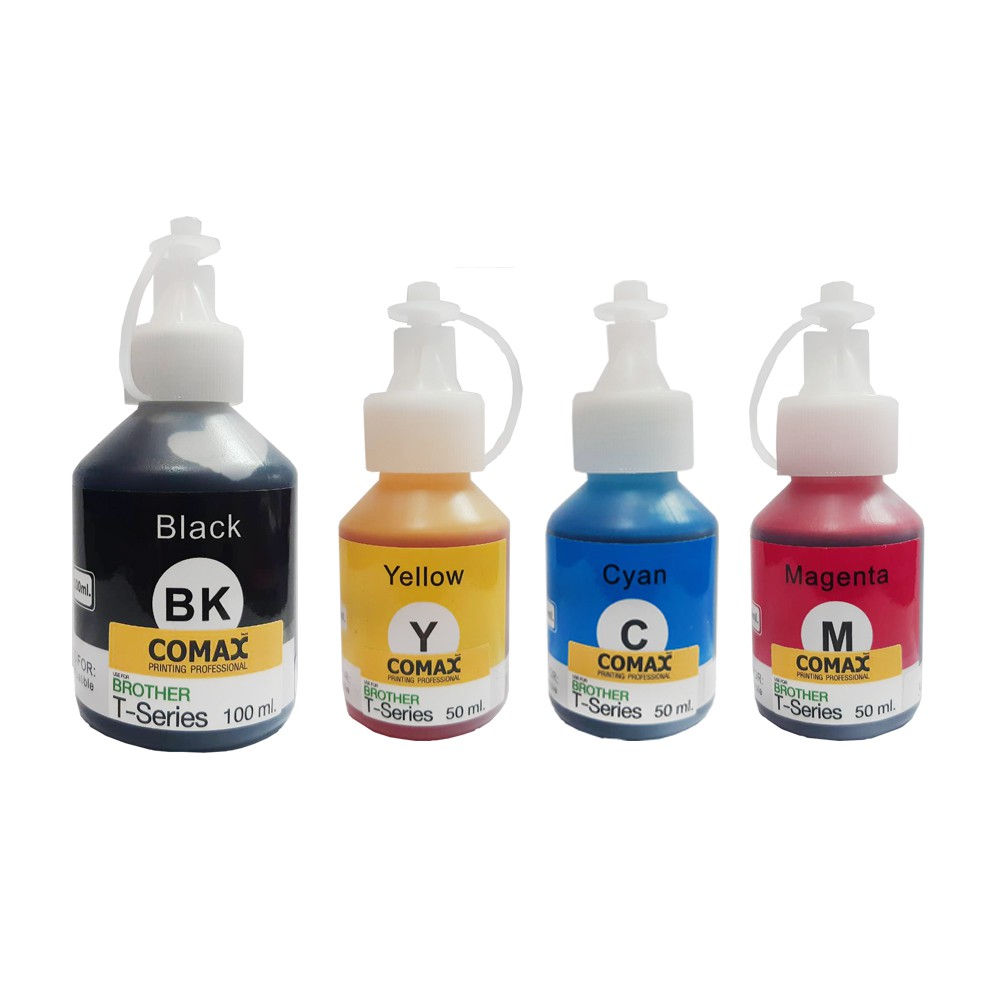 หมึกเติมเทียบเท่า BROTHER  4 สี BK 100 ml. C/M/Y 50ml สำหรับรุ่น DCP-T300/T500W/T700W/T800W/T310/T51