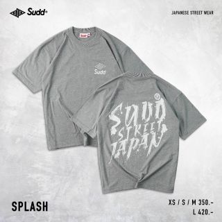 Sudd เสื้อยืดโอเวอร์ไซส์ รุ่น Splash สีเทา