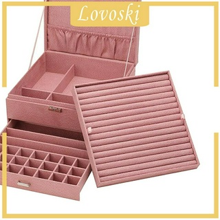 ( Lovoski✨พร้อมสต็อก✨ ) กล่องใส่เครื่องประดับ 3 ชั้นขนาดใหญ่