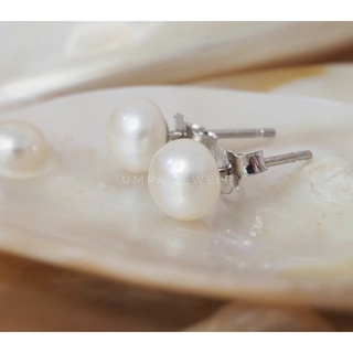 ต่างหูมุกน้ำจืด Fresh water pearl