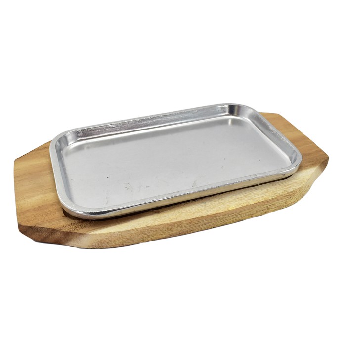 จานสเต๊กสี่เหลี่ยมมีเนียม 15*23ซม.Super Aluminum No.213