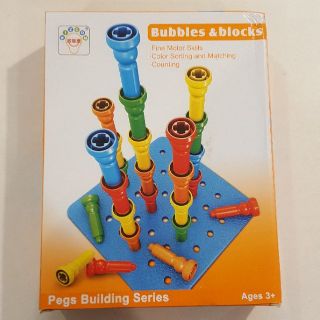 Bubbles and Blocks ปักหมุดพัฒนากล้ามเนื้อ Peg Building Series (Peg Board)