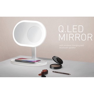 Momax Q. LED Mirror 4-in-1 ของแท้100% กระจกแต่งหน้าที่มีไฟพร้อมแท่นชาร์จและลำโพงในตัว