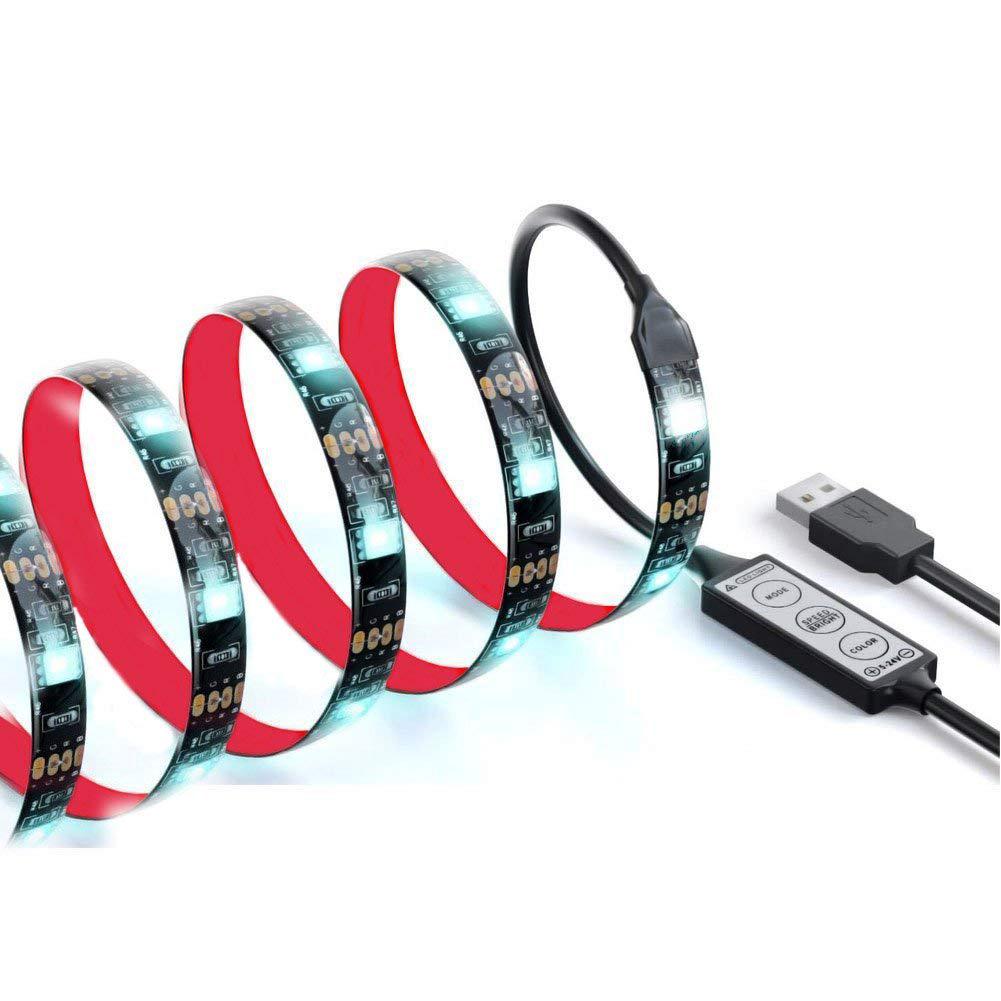 สายไฟ 5 V 5050 60 SMD / M RGB Color LED USB สำหรับตกแต่งบ้าน