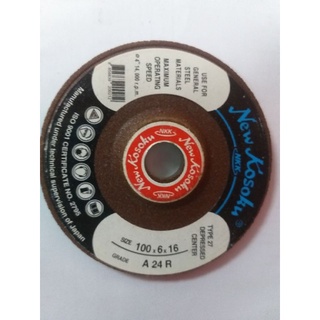 NKK (NEW KOSOKU) ใบเจียร์เหล็ก ใบเจียร์ไฟเบอร์ 4"*6*16MM. (100x6x16) A 24R