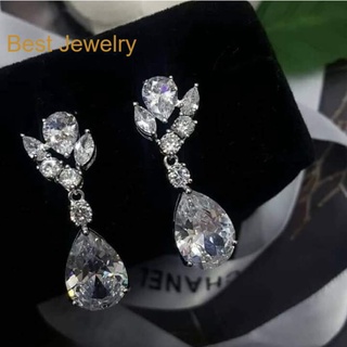 Best Jewelryต่างหูเพชรเกรดพรีเมี่ยม ประกายไฟเทียเท่าเพชรแท้ เครื่องประดับออกงาน เกรดสวย สร้อยเพชร รับ dropship