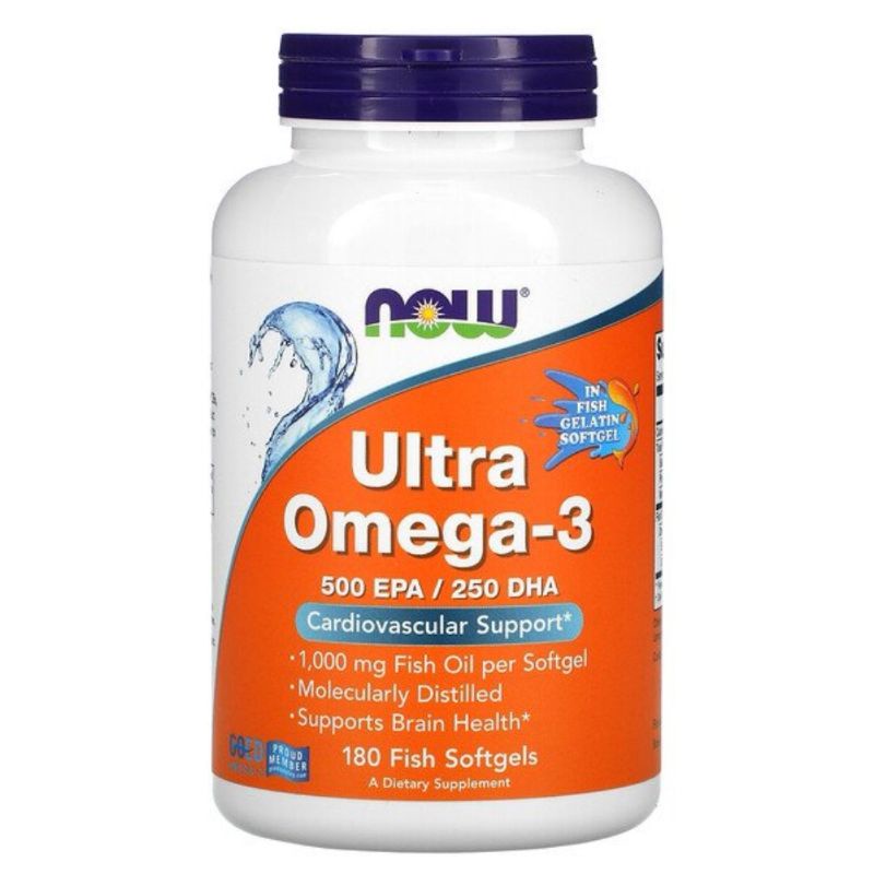 Now Foods, Ultra Omega-3, 500 EPA/250 DHA, 180 Softgels