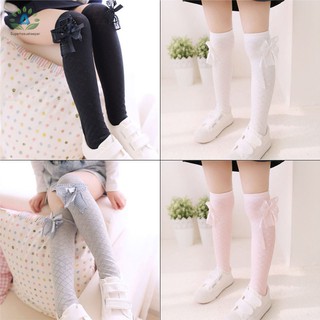 Fashion Sweet Kids Baby Girls Lace Cotton Knee High Long Soc