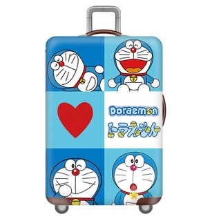 ผ้าคลุมกระเป๋าเดินทาง ผ้าหนา ลายชัด 18-32 นิ้ว-โดเรม่อนDoraemon