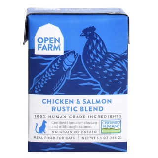 (พร้อมส่ง)อาหารเปียกแมว Openfarm Chicken&amp;Salmon Rustic Blend ไก่&amp;แซลม่อน ขนาด156g