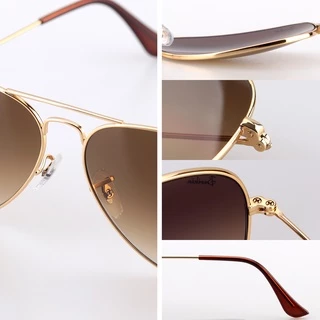 Berikin นักบิน แว่นตากันแดด กรอบโลหะ ไล่โทนสีน้ําตาล ทอง ป้องกัน UV400 100% สไตล์คลาสสิก สําหรับผู้ชาย ผู้หญิง