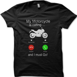 [S-5XL] เสื้อยืดผ้าฝ้าย พิมพ์ลาย My Motorcycle is calling Biker 9040 NPbcol88GAecpf40