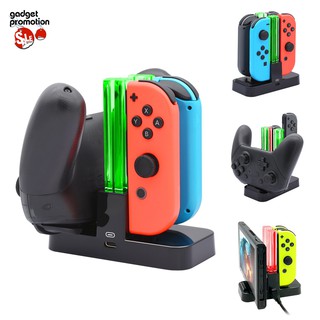 BUBM CDZ แท่นชาร์จสำหรับ Joy-Con, Pro Controller เเละ Nintendo Switch/ Switch OLED (Black)