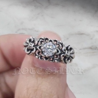 แหวนเพชรเงินแท้สไตล์กอธิค Cubic Zirconia Gothic Sterling Silver 925 NSRG2157