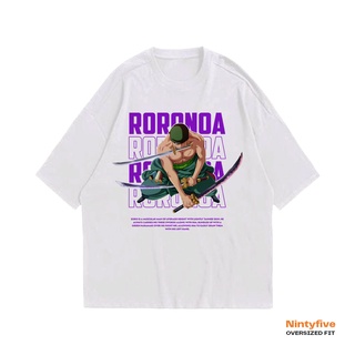 เสื้อยืด ผ้าฝ้าย พิมพ์ลาย Roronoa Zoro One Piece ขนาดใหญ่