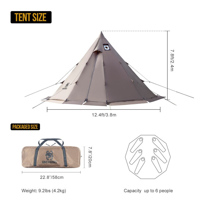 BLUE SHOP限定価格OneTigris ROCDOMUS Hammock Hot Tent With Stove Jack, Versatile  Lightweight Waterproof Camping Tarp With Zippered Tent Bag, PU3000m並行輸入商品  テント