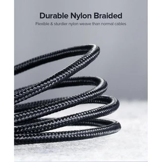 Ugreen สายชาร์จ USB-C 3A แอมป์ ชนิดไนลอน QC 3.0 S20/Note 20/S10/S9/S8, Xiaomi, รุ่น US288