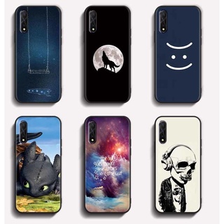 Softcase VIVO 1907 S1 เคสป้องกันรอยแตก คุณภาพสูง TPU ฝาครอบป้องกันเต็มรูปแบบ ยางซิลิโคน สีดํา