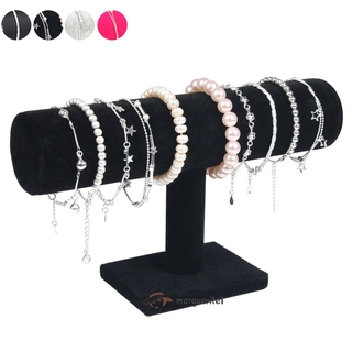 ❥Ultra Low Price ❥ Portable Velvet/PU Leather Bracelet Bangle Necklace Display Stand Holder Watch Jewelry Organizer T-Bar Rack