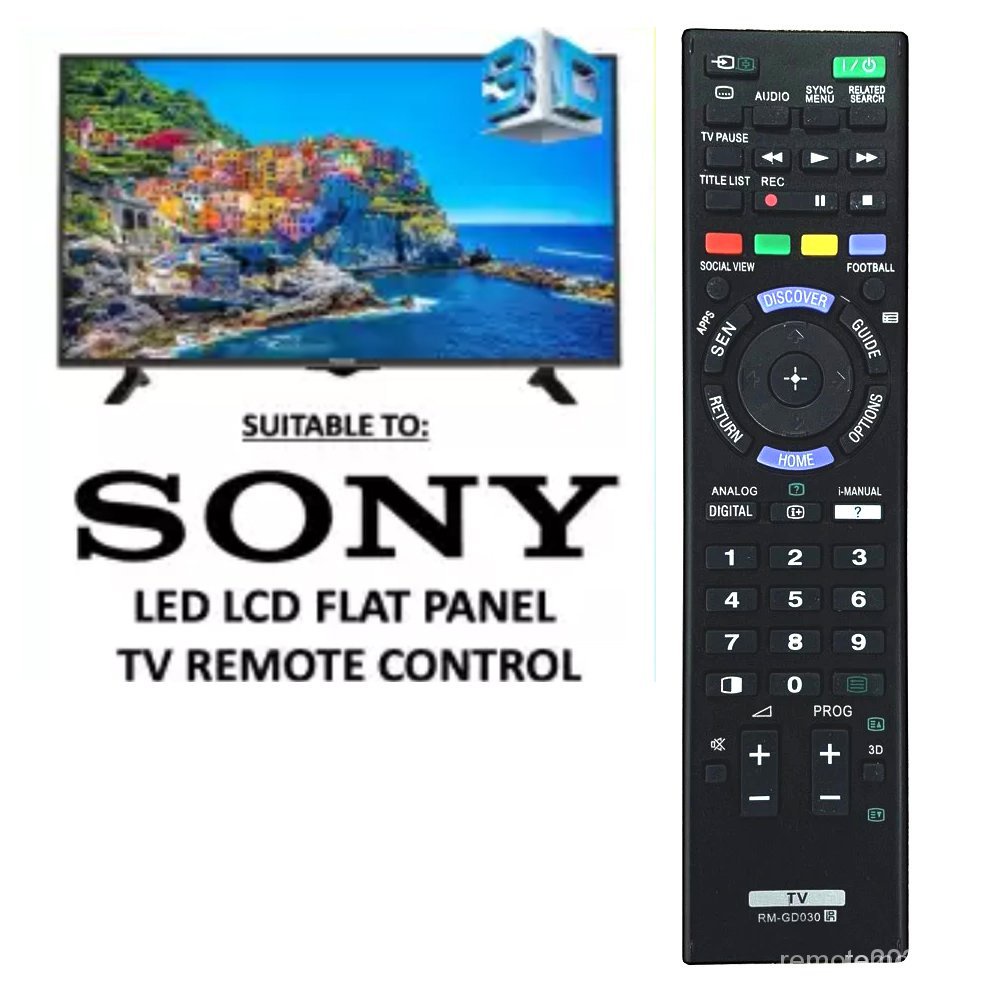 Sony สมาร์ททีวีระยะไกล RM-GD030 RM-GD023 เปลี่ยน Universal Sony RM-GD020 RM-GD021 RM-GD022 RM-GD023 