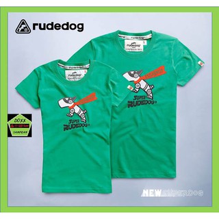 rudedog เสื้อคอกลม ชายหญิง  รุ่น New superdog สีเขียว