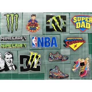 ตัวรีดโลโก้แบรนด์เนม 🤩  NBA , Monsters , Nike 🐚 รีดง่ายแผ่นฟิมล์รีดร้อนติดเสื้อ 🏈