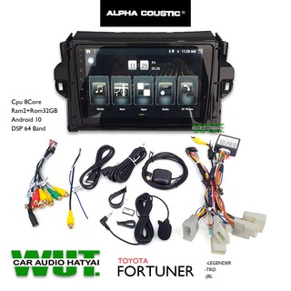 ALPHA COUSTIC จอแอนดรอยตรงรุ่น 9 นิ้ว (8core Ram2+32GB)โตโยต้า ฟอร์จูนเนอร์ ลีเจนเดอร์ Toyota NEW Fortuner Legender/TRD