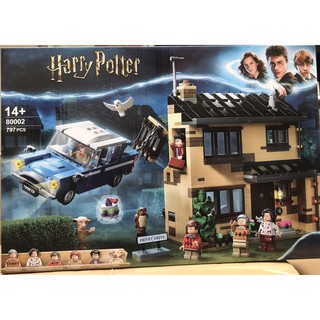 ชุดตัวต่อ no 80002 ปราสาท  Harry Potter บ้าน รถเหาะ จำนวน 797 ชิ้น au/ji