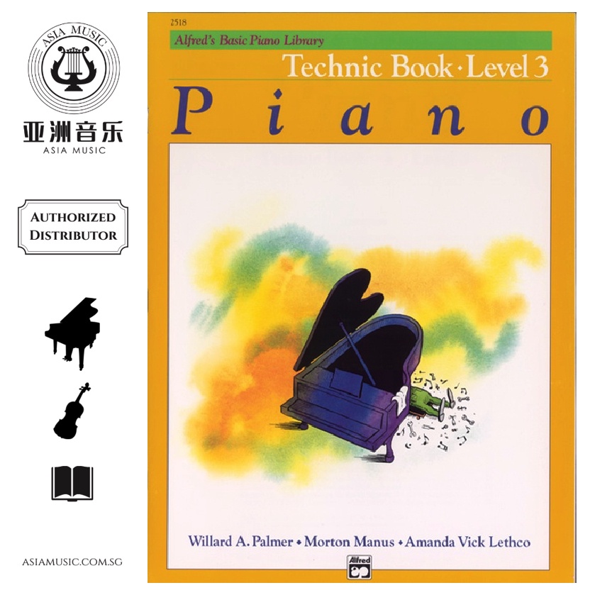 AUTHORZED DISTRIBUTOR - ALFRED MUSIC - ALFRED BASIC PIANO LIBRARY TECHNIC LEVEL 3