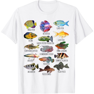 👕✨ถูกสุดๆCool followers ปลา tee เสื้อ ปลา Fishkeeping Fish Species Biology Types Of Aquarium Fish T-Shirt womenรหัสเต็ม