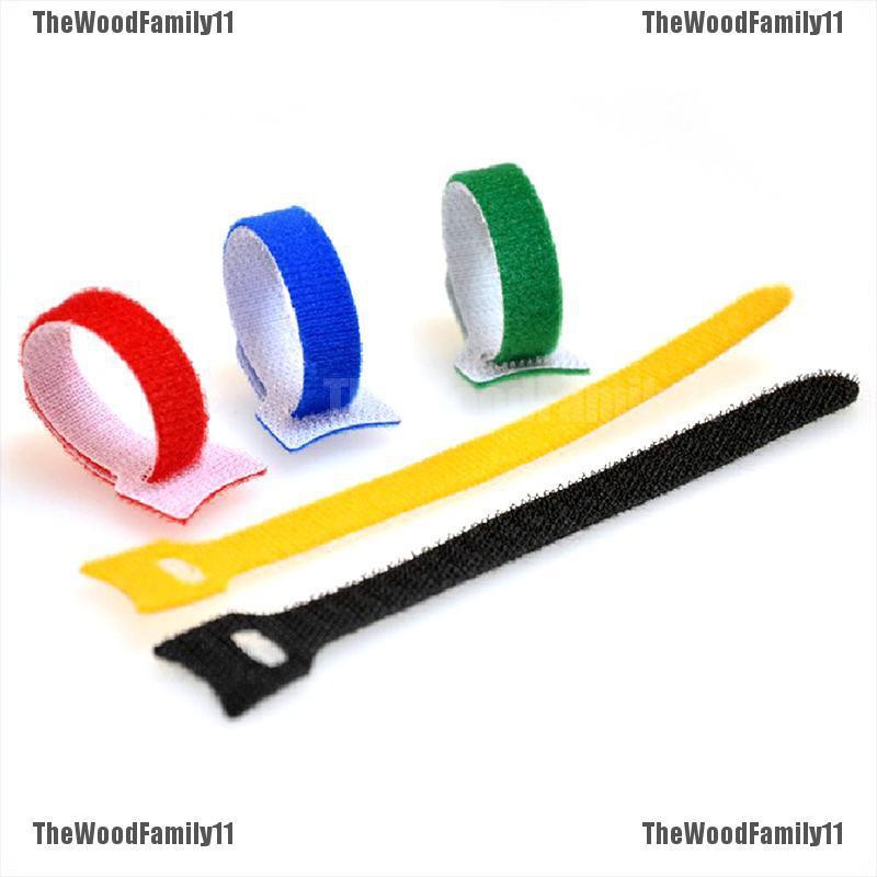 TWF 10x Nylon Velcro Cable Ties Wire Strap cord Wrap Fastening ...