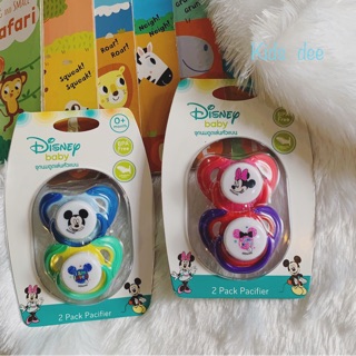 Disney baby จุกหลอก ลายมินนี่&amp;มิกกี้ แพ็ค 2 แบบหัวแบน