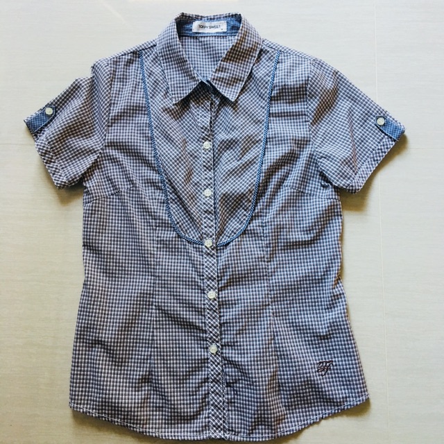 เสื้อเชิ้ตแขนสั้ลาย แบรนด์ Toffy sweet