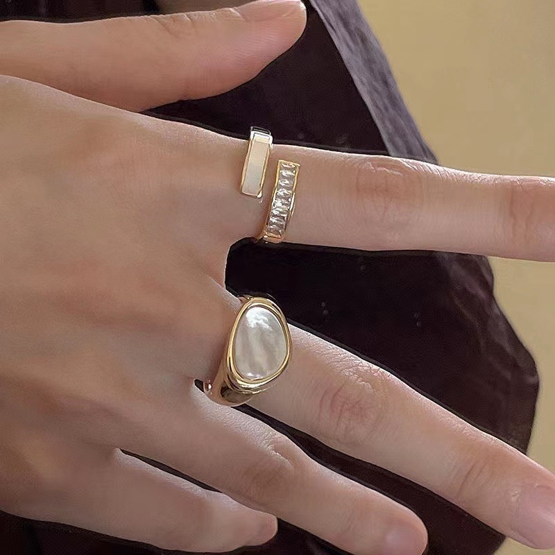 แหวนงบมรกตอินเทรนด์สําหรับผู้หญิงของขวัญเครื่องประดับแฟชั่นสไตล์เกาหลี - รูปที่ 6