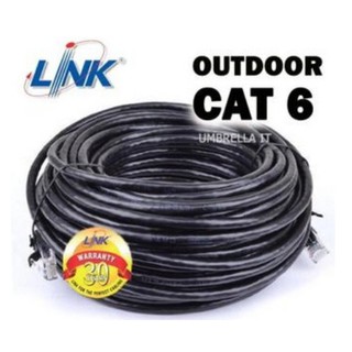 Di shop Link UTP Cable Cat6 Outdoor 20-60M สายแลน(ภายนอกอาคาร)สำเร็จรูปพร้อมใช้งาน ยาว 20 เมตร (Black)