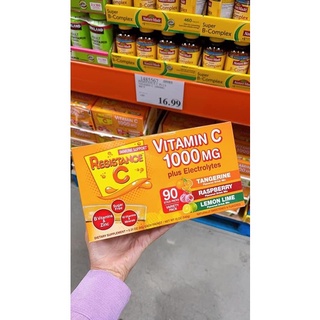 วิตามินซี แบบชงดื่ม Resistance C Complete Immunity Vitamin C 1000 MG plus Zinc and Vitamin D ขนาด 90 ซอง